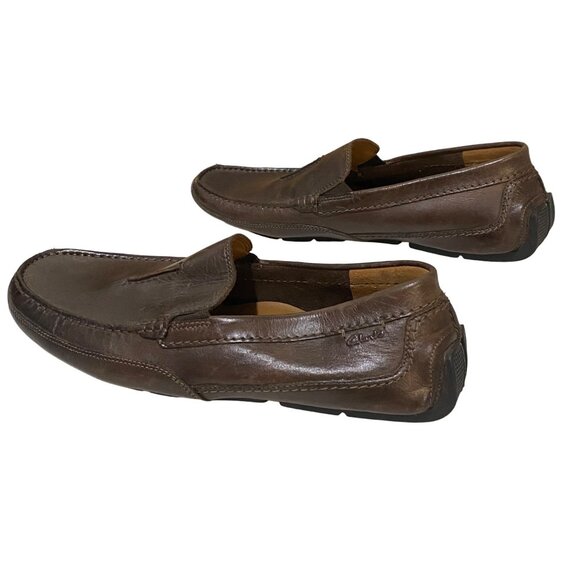 Clarks Ashmont Driving Loafers Mens Size 12 Brown - Picture 4 of 8